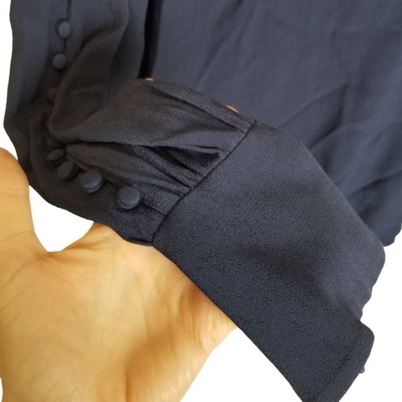 Joie Womens S Navy Blue Button Details Flared Long - Picture 5 of 9